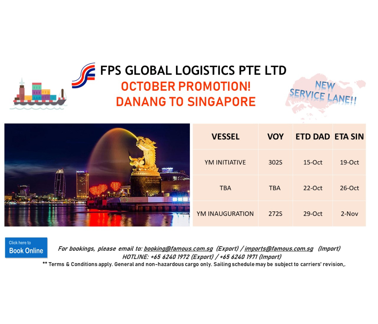 Vessels Schedule FPS Global Logistics